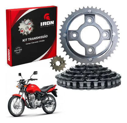 Kit Relação Iron sem Retentor Honda Cg 125 Fan 2009 428H 116L 43/14T