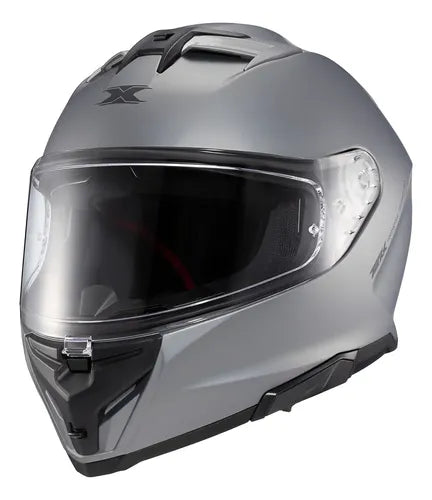 Capacete Texx Kaiman Solid com Óculos Solar Interno Cinza Fosco Tamanho 62