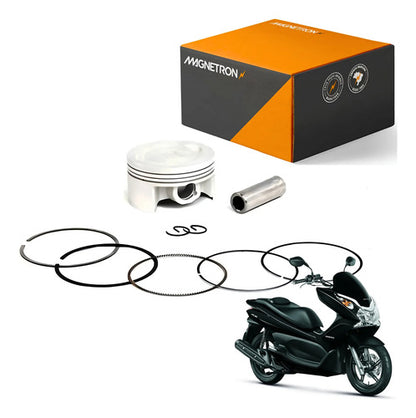 Kit Pistão com Anéis Magnetron Honda Pcx 150 2013 a 2015 0,75 mm