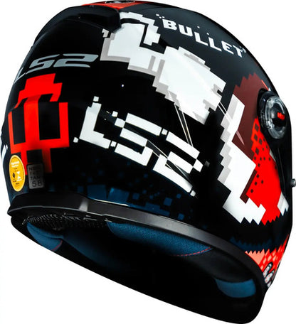 Capacete LS2 FF358 Bullet Preto Vermelho Brilhante