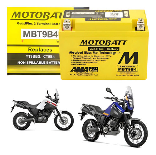 Bateria Motobatt MBT9B4 AGM 12V 9Ah Yamaha Xmax 250 Ténéré Mt-03 660 Xt 660r Xt 660x Yzf-R6