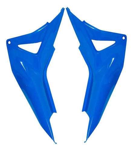 Par de Guias de Ar Abas do Tanque Paramotos Honda Bros 160 2015 a 2021 Azul