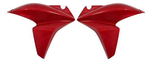 Par de Aletas Abas do Tanque Paramotos Honda Xre 300 2013 a 2015 Vermelho Pimenta