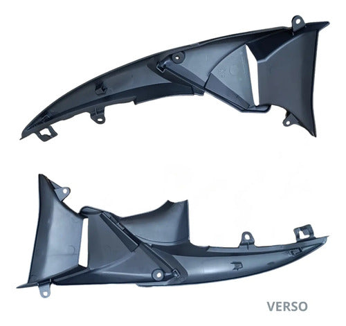Par de Acabamentos Internos da Aba do Tanque Paramotos Honda Cb 300r 2013 em diante Preto
