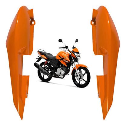 Par de Rabetas Laterais Paramotos Yamaha Fazer 150 2014 a 2015 Laranja Metálico