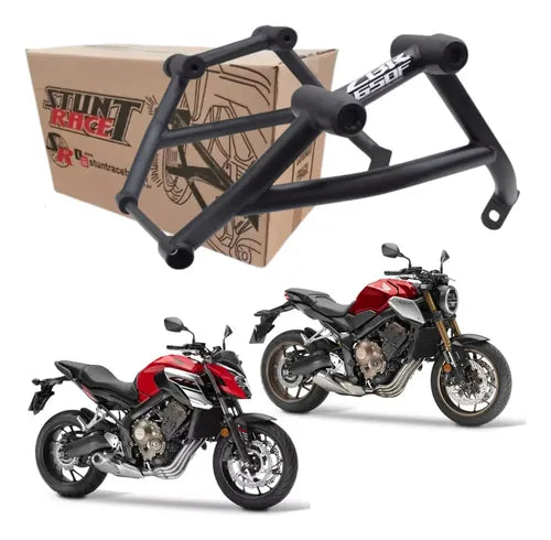 Protetor de Motor Stunt Race Cage Honda Cb 650r 2014 em diante Preto Fosco