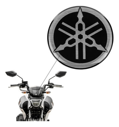 Emblema Diapasão Yamaha Factor 150 Fazer Lander Ténéré 250 Xj6 Yzf-R3 Preto