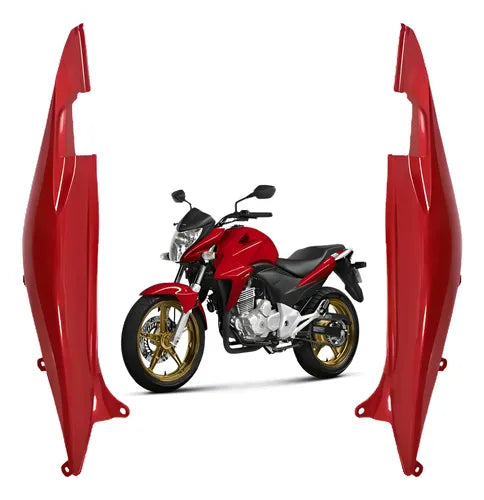 Par de Rabetas Laterais Paramotos Honda Cb 300r 2014 em diante Vermelho