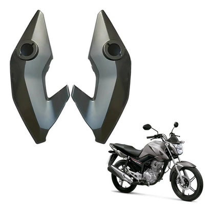 Par de Bananinhas Carenagens Laterais do Farol Paramotos Honda Cg 150 160 Fan Start Cinza