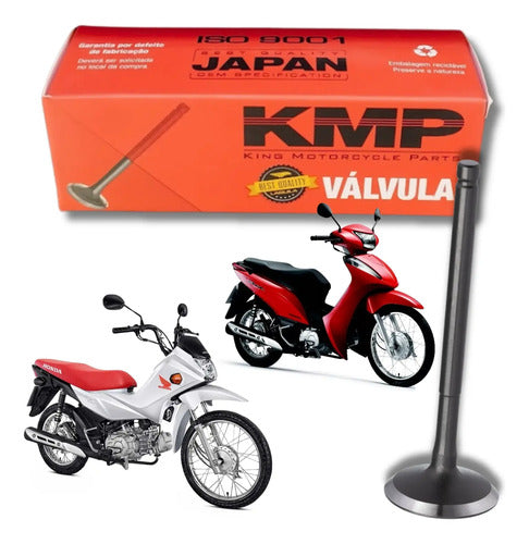 Válvula de Admissão KMP Honda Pop 110i 2016 a 2025 Biz 110i 2016 a 2024