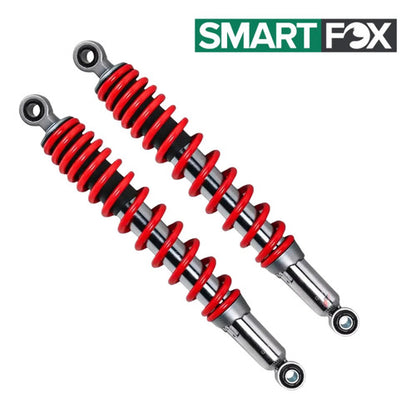 Par de Amortecedores Traseiros Smartfox Yamaha Factor 125 Fazer Factor 150 Cromado