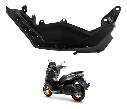 Carenagem do Assoalho Esquerda Yamaha Nmax 160 2025 em diante Preto