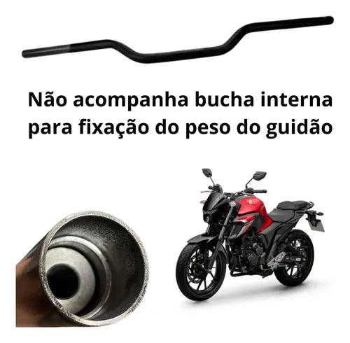 Guidão Yamaha Fazer Fz25 250 2022 a 2025 Preto
