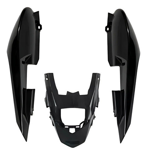 Rabeta Lateral Completa Paramotos Yamaha Fazer 150 2014 a 2025 Preto Brilhante