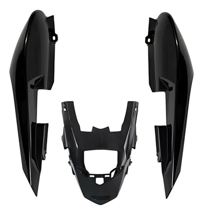 Rabeta Lateral Completa Paramotos Yamaha Fazer 150 2014 a 2025 Preto Brilhante