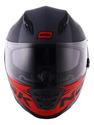 Capacete Norisk FF302 Manty com Óculos Solar Interno Preto Vermelho Fosco