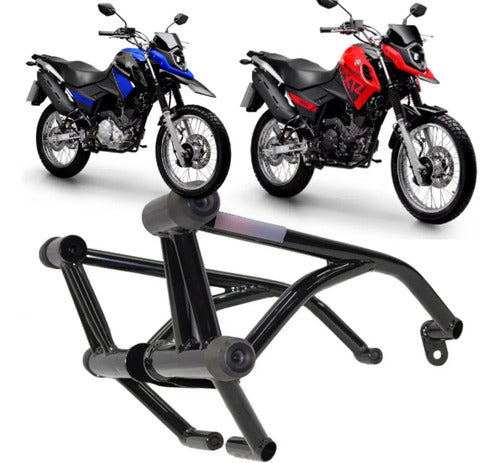 Protetor de Motor Stunt Race Street Cage Yamaha Crosser 150 2014 a 2024 Preto Brilhante