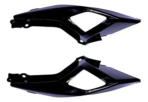 Par de Rabetas Laterais Paramotos Yamaha Fazer Fz25 250 2018 a 2025 Preto Brilhante