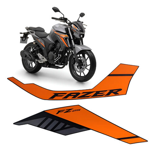 Adesivo da Tomada de Ar Direita Yamaha Fazer Fz25 250 2025 Cinza