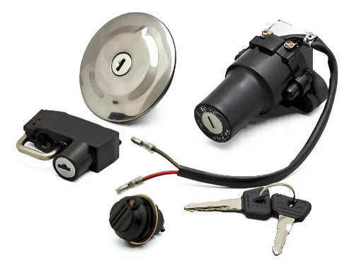 Conjunto de Travas com Chave de Ignição Magnetron Yamaha Xtz 125 2006 a 2008 Factor 125 2006 a 2007