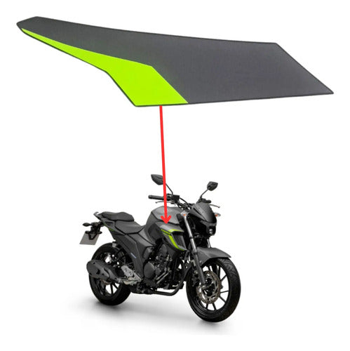 Adesivo da Aleta da Aba do Tanque Esquerda Yamaha Fazer Fz25 250 2024 Cinza Verde Fosco