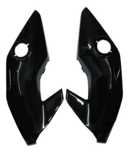 Par de Bananinhas Carenagens Laterais do Farol Paramotos Honda Cg 150 160 Fan Start Preto Brilhante