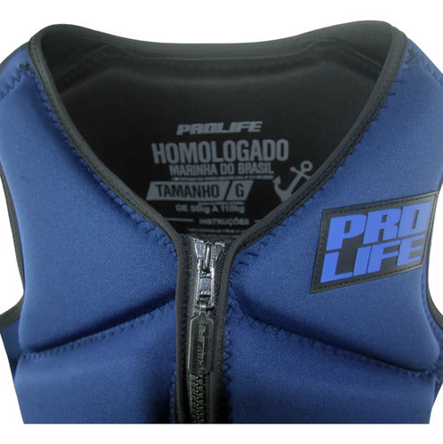 Colete Salva Vidas Homologado Hydro Prolife Tecnológico Slim Azul-marinho