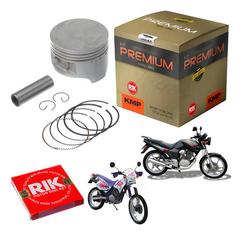 Kit Pistão com Anéis KMP Premium Honda Cbx 200 Strada Xr 200r 1994 a 2002 3,00 mm