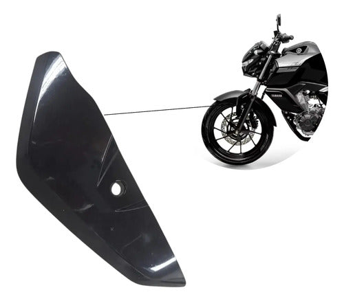 Protetor do Paralama Esquerdo Yamaha Fazer Fz15 150 2023 a 2025 Preto Brilhante