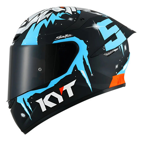 Capacete KYT TT-Course Jaume Masia Winter Test Preto Brilhante Tamanho 60/L