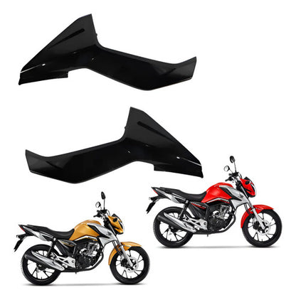 Par de Tampas Laterais Paramotos Honda Cg 160 Titan 2016 a 2024 Preto Fosco