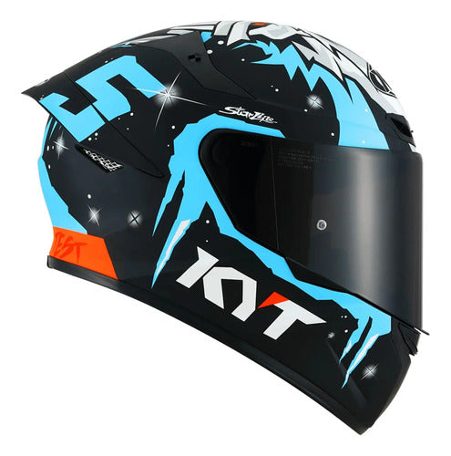 Capacete KYT TT-Course Jaume Masia Winter Test Preto Brilhante Tamanho 60/L