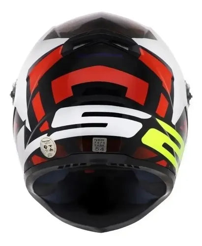 Capacete LS2 FF358 Starwar Branco Vermelho Tamanho 58/M