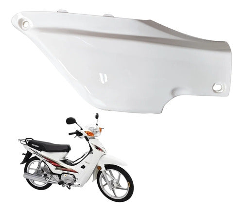 Tampa Lateral Direita Iron Shineray Phoenix 50 2011 a 2021 Xy 50q 2009 a 2021 Branco