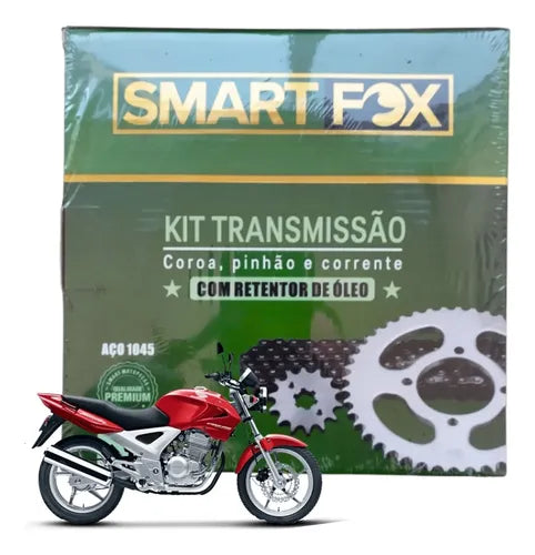 Kit Relação Smartfox com Retentor Honda Cbx 250 Twister 2001 em diante 520OH 106L 37/13T