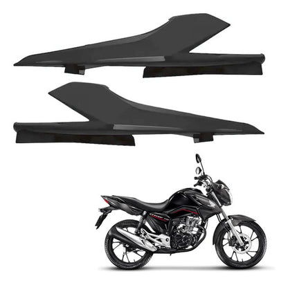Par de Rabetas Laterais Paramotos Honda Cg 160 Titan 2016 a 2024 Cinza Fosco