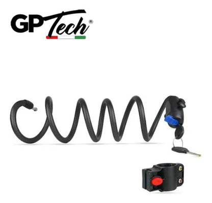 Trava de Segurança Antifurto Cabo Espiral GP Tech ZX2144 12 mm x 150 cm Universal