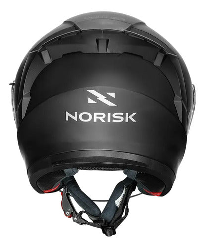 Capacete Aberto Norisk Downtown II Solid com Óculos Solar Interno Preto Fosco