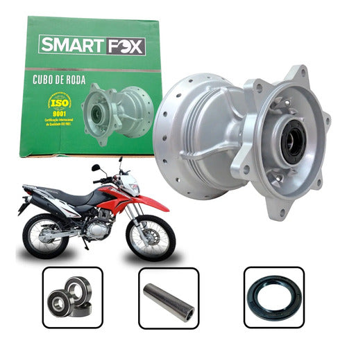 Cubo da Roda Traseira Completo para Freio a Tambor Smartfox Honda Bros 125 150 160
