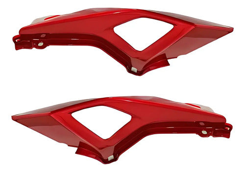 Par de Rabetas Laterais Paramotos Yamaha Fazer Fz25 250 2018 a 2025 Vermelho Metálico