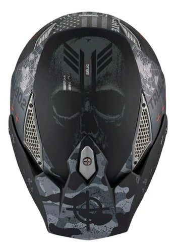Capacete MT Helmets Streetfighter SV S Belic com Óculos Solar Interno Cinza Fosco