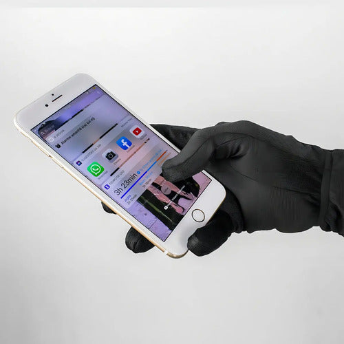 Luva Curtlo Thermoskin Touch Screen Segunda Pele Preto