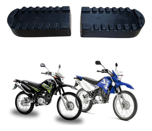 Par de Borrachas da Pedaleira Dianteira Smartfox Yamaha Xtz 125 Crosser 150 Lander Ténéré 250