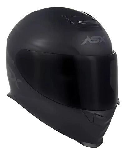 Capacete ASX Eagle Solid Preto Cinza Fosco