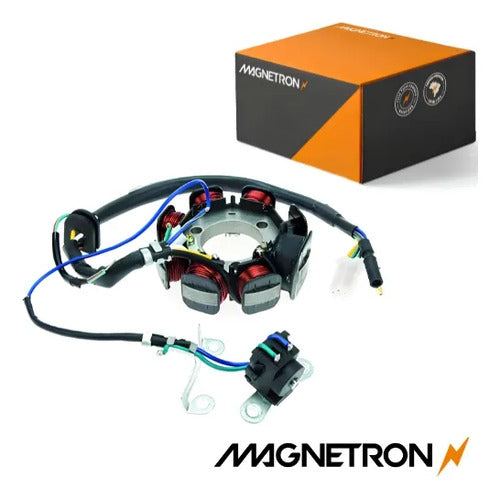 Magneto Estator com Bobina de Pulso Magnetron Honda Cg 125 Titan 2002 Xlr 125 2001 a 2002
