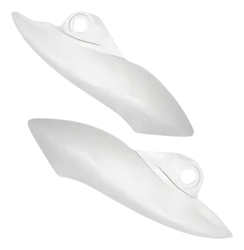 Par de Bananinhas Carenagens Laterais do Farol Paramotos Honda Cb 300r 2013 em diante Branco