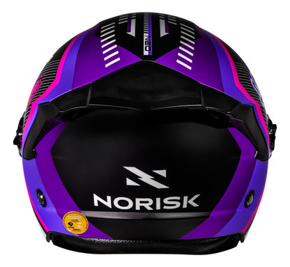 Capacete Aberto Norisk Neo Vizion Preto Roxo Fosco