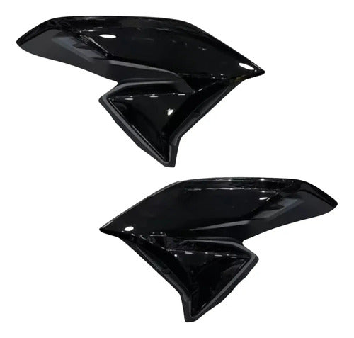 Par de Abas do Tanque Paramotos Honda Cg 160 Fan 2022 em diante Preto Brilhante