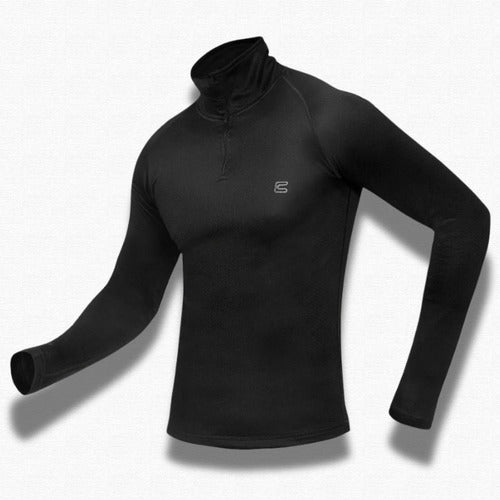 Blusa Térmica Segunda Pele Curtlo Thermoskin com Gola Masculina Preto
