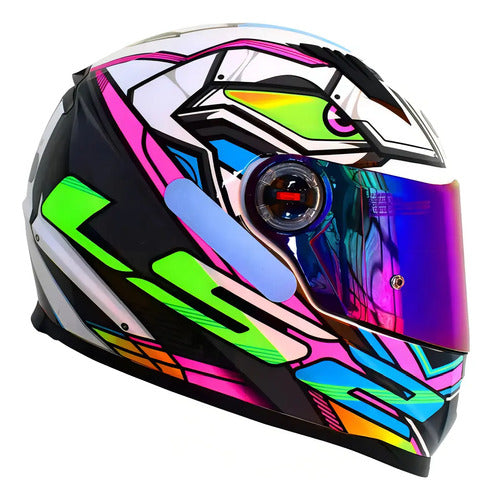 Capacete LS2 FF358 Xdron Rosa Brilhante